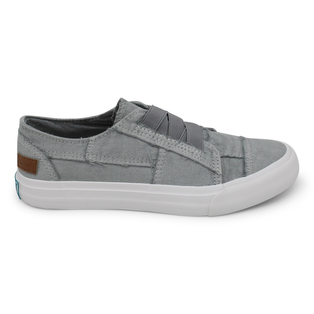 Blowfish Marlo Slip On Sneakers Sweet Gray Color Washed Canvas Elastic 6